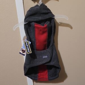 Pup Crew Grey and Red Dog Hoodie